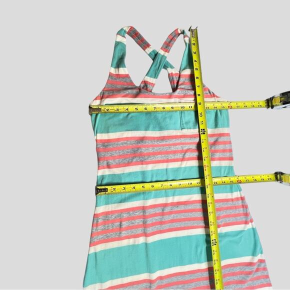 Tommy Bahama Retro Keefe Stripe Maxi Dress S Ice Cave Cross Back Shelf Bra Beach - Picture 8 of 11